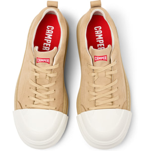 Zapatos de cordones - CAMPER Junction Runner - Beige - Cuero Nubuck