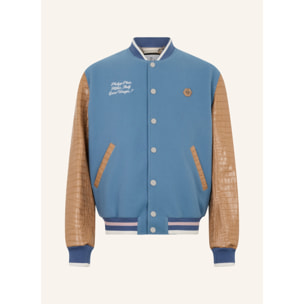 PHILIPP PLEIN Varsity Bomber Cocco Sleeves Milan