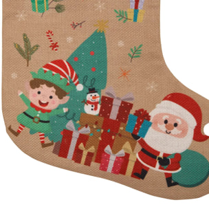 BOTTE PERE NOEL JUTE H45CM