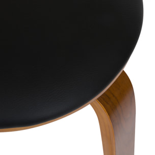 Lot de 2 tabourets de bar 78 cm en cuir synthétique noir - Arthus