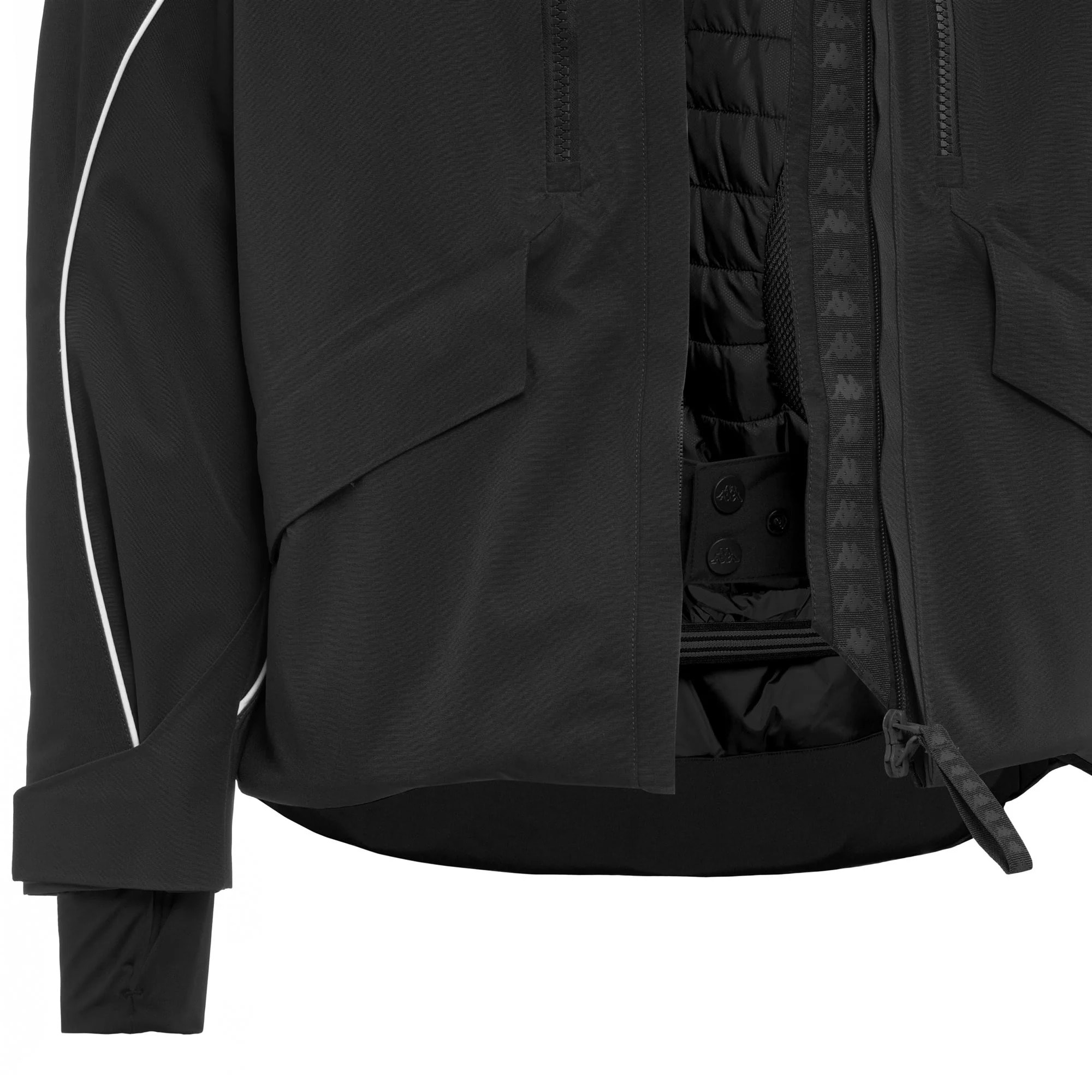 Kappa - Chaquetas Hombre Negro - 6Cento 602Fp Ita