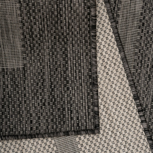 FARO - Tapis rond intérieur extérieur à motif Noir