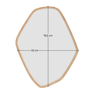 Miroir Tseri en rotin 76,5x53 cm