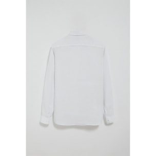 Camicia bianca in lino tinta in capo con ricamo Rigby Go