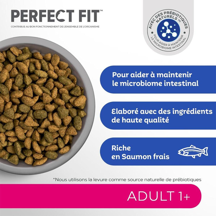 PERFECT FIT Croquettes Riche en Saumon frais chat adulte stérilisé 3x2,8kg