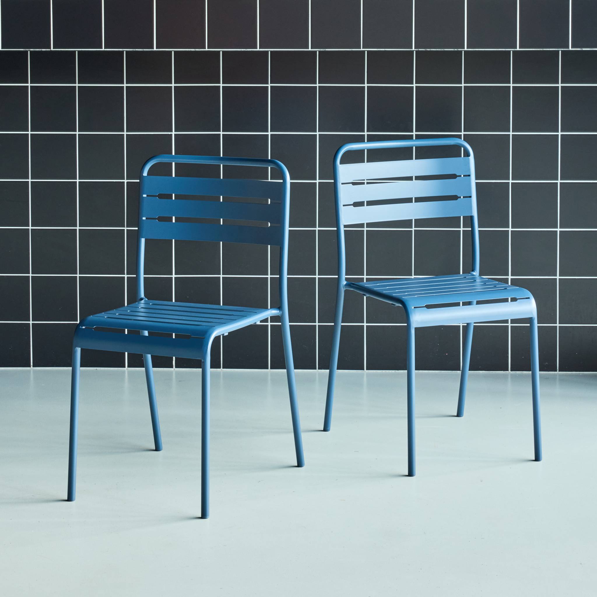 Chaise de jardin acier (lot de 2) AMÉLIA