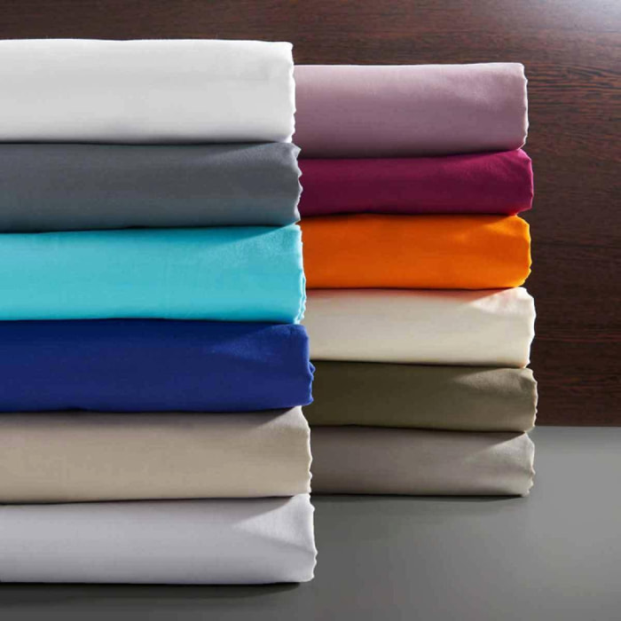 Drap plat 100% Coton / 57 fils/cm² - Anis