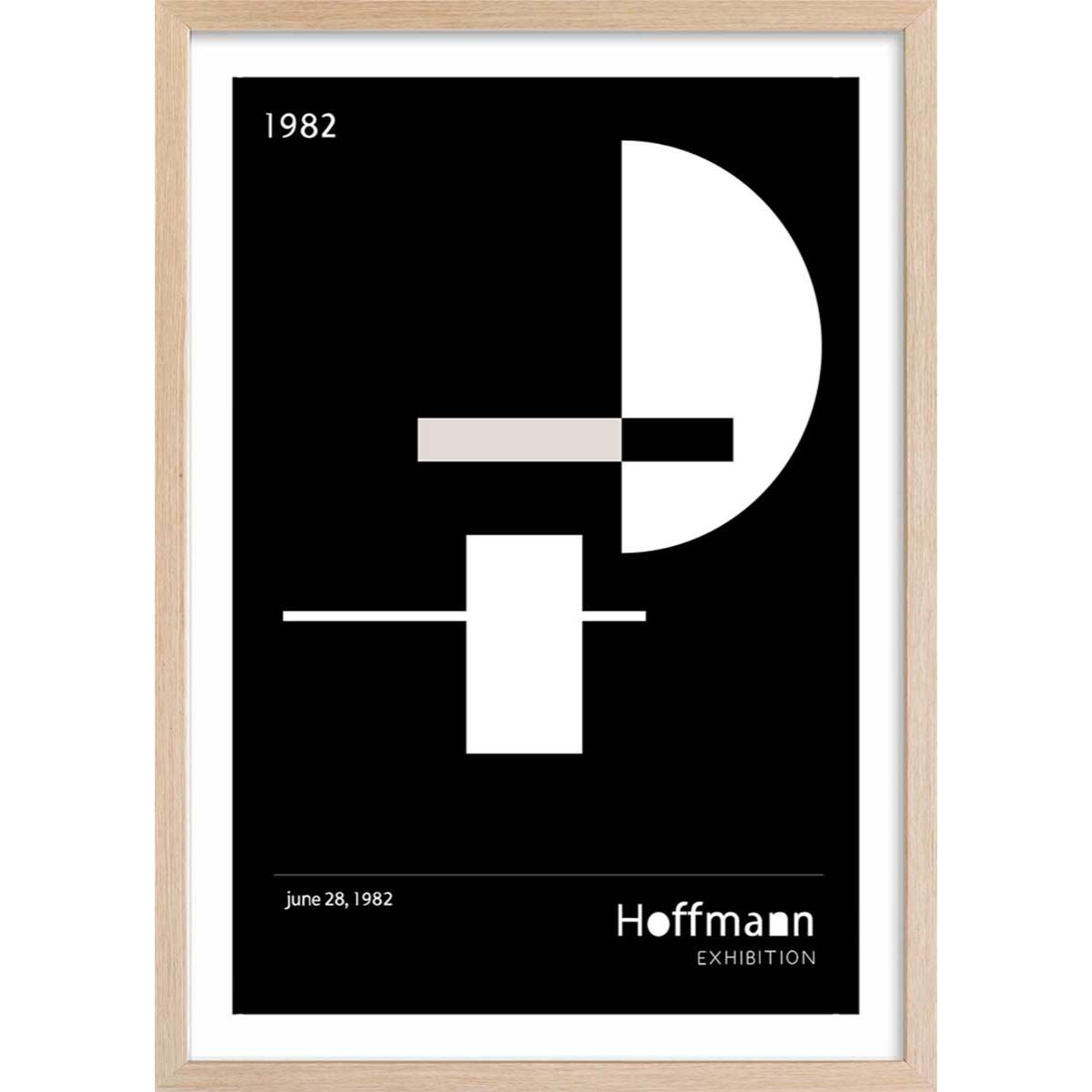 Poster Exposition hoffmann Affiche + cadre en bois - Chêne