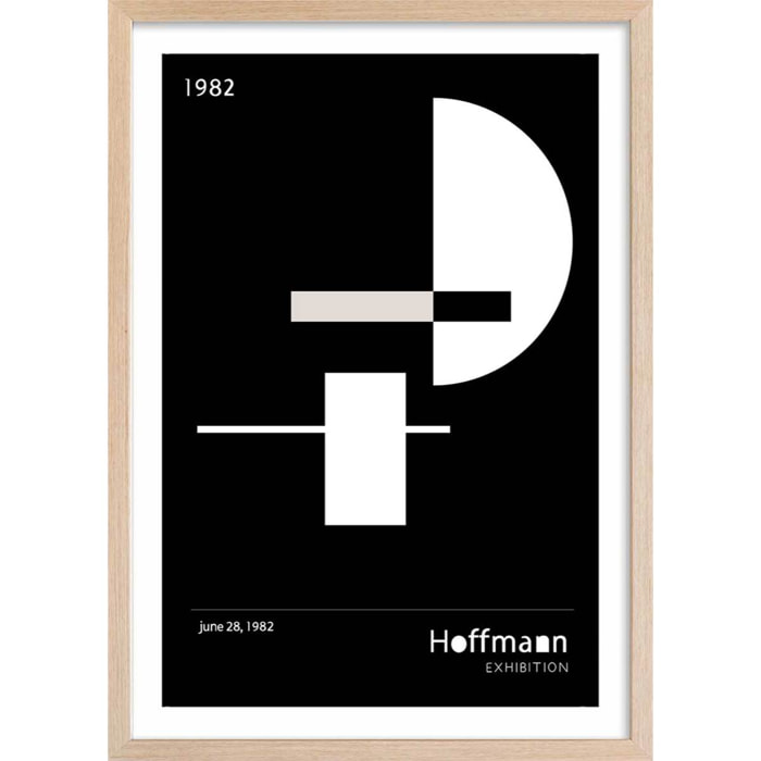 Poster Exposition hoffmann Affiche + cadre en bois - Chêne