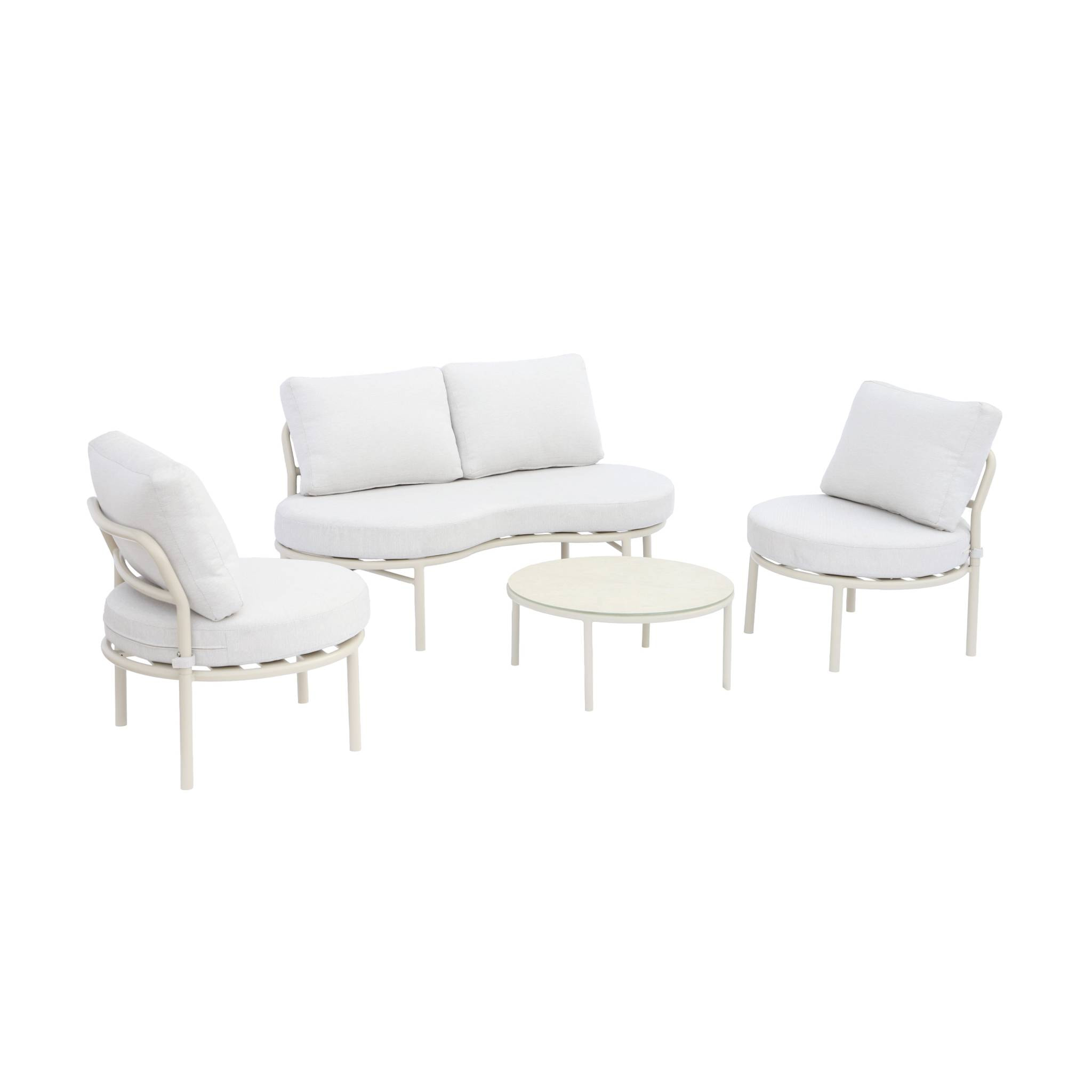 Salon de jardin aluminium 4 places SOLENA