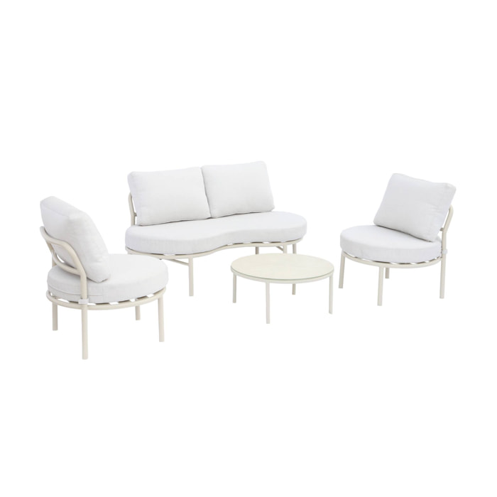 Salon de jardin aluminium 4 places SOLENA
