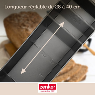 Moule à cake extensible 28 à 40 cm Zenker Black Metallic