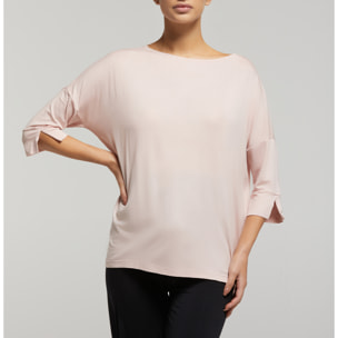 Maglia scollo barchetta in viscosa sostenibile vestibilità over