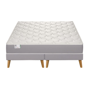 Ensemble L OPTIMAL, matelas H22 ressorts ensachés, ferme, 2 sommiers