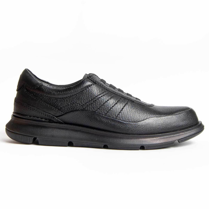 Zapato Oxford De Piel - Negro