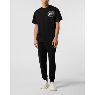 PLEIN SPORT Round Neck T-Shirt Chrome Scratch Edition