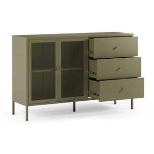 Buffet en metal vert kaki - Latem