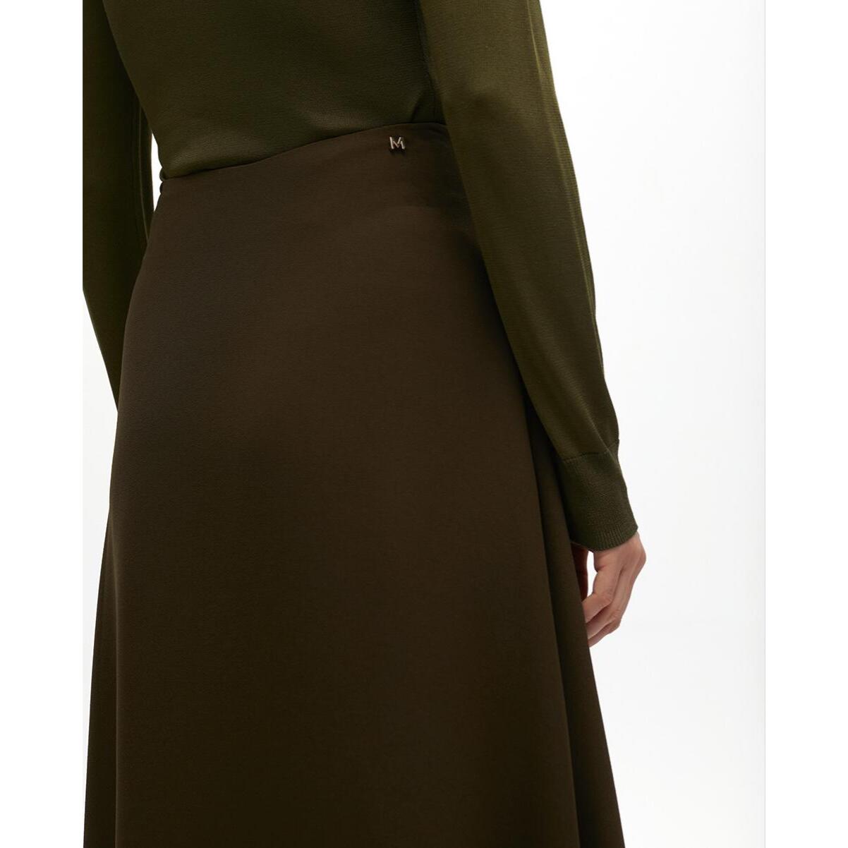 Gonna Evase Crepe Midi