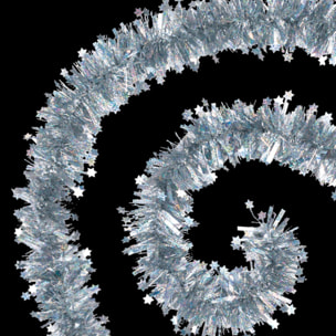 Guirlande touffue et étoilée - Argent