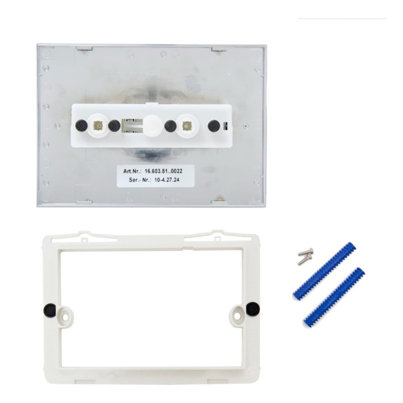 Plaque de commande double touche en plastique, chrome brillant (A890220201)