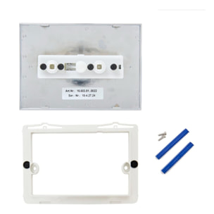 Plaque de commande double touche en plastique, chrome brillant (A890220201)