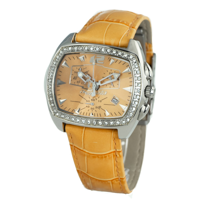 Reloj Chronotech CT2185LS-06 Mujer Analogico Cuarzo con Correa de Piel