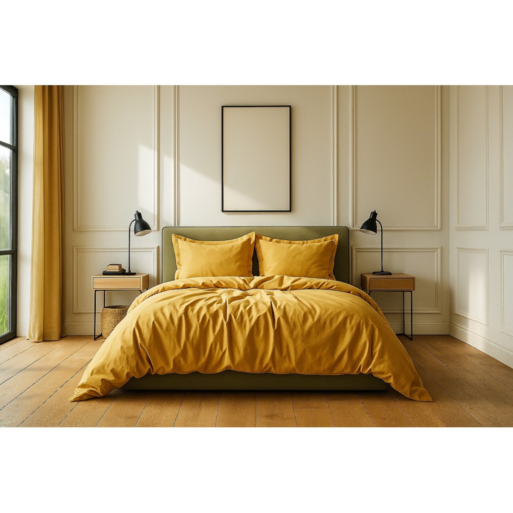 Lot De 2 Taies 100% Coton 57fils Safran