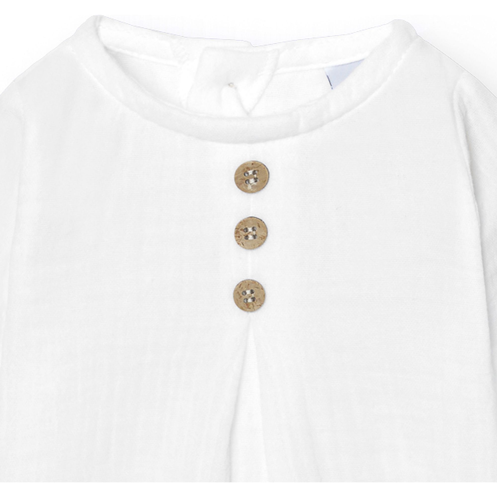 Body bebé manga larga bambula botones