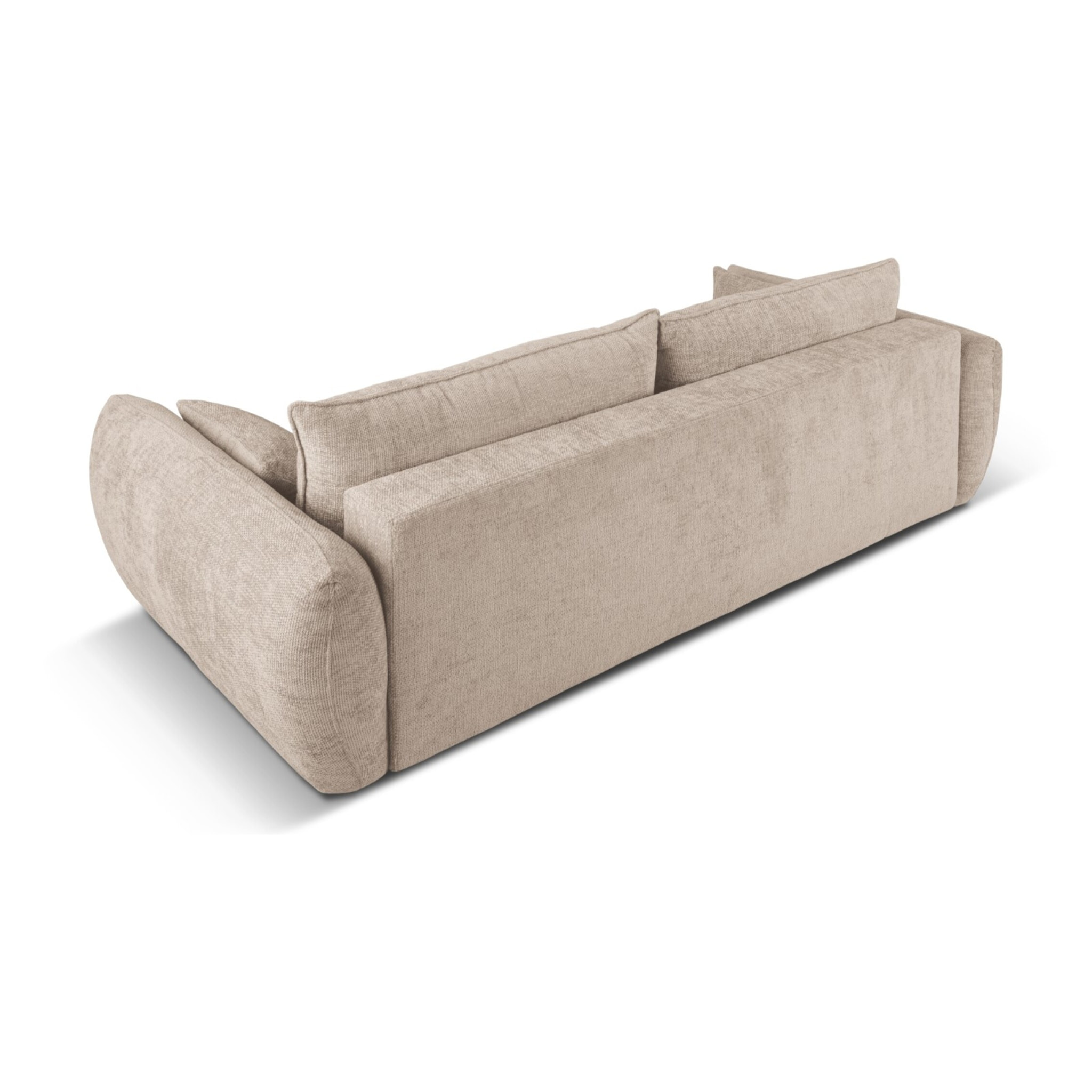 Canapé convertible avec coffre de rangement "Matera" 3 places en chenille beige