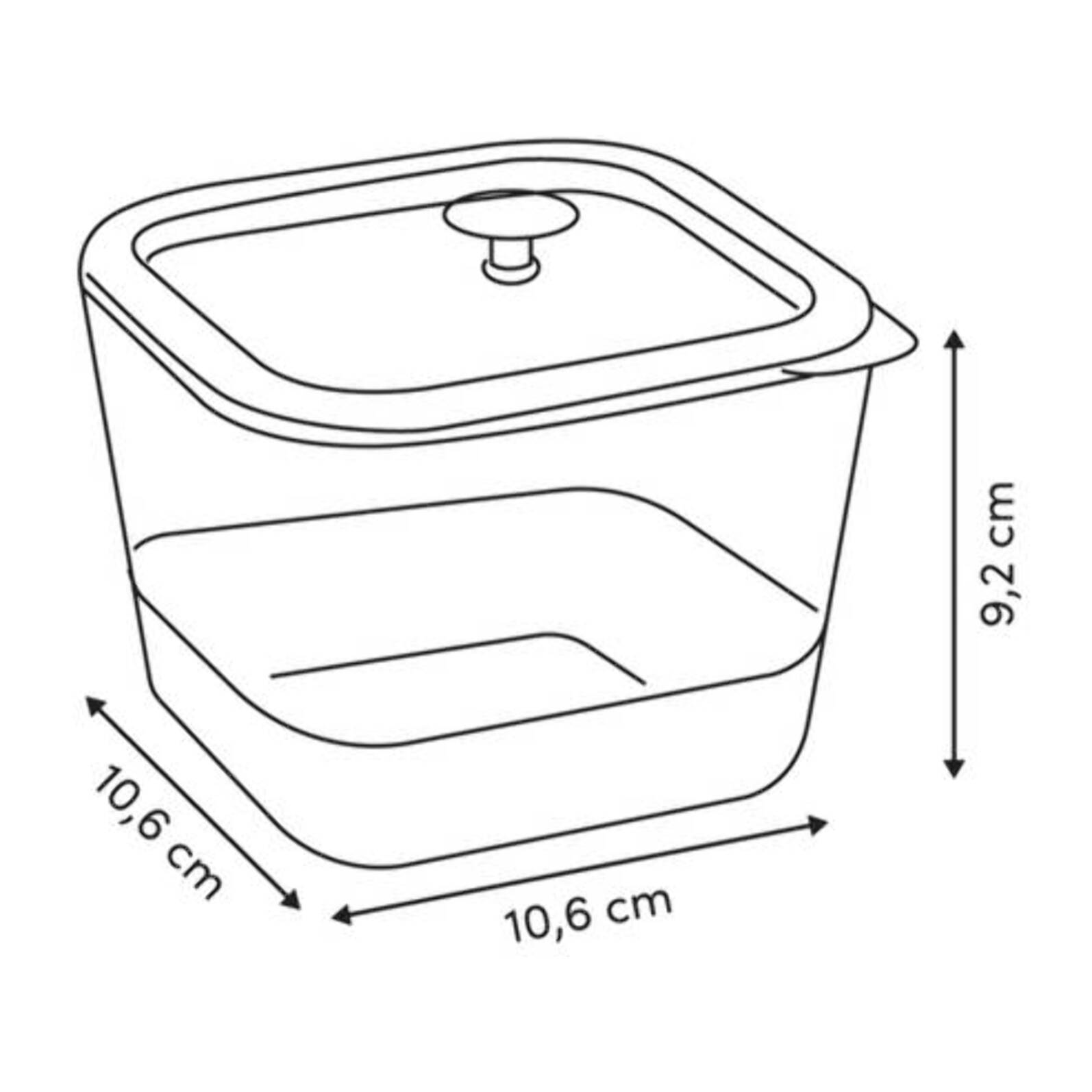 Boîte de conservation Siliglass carré 0,5L gris