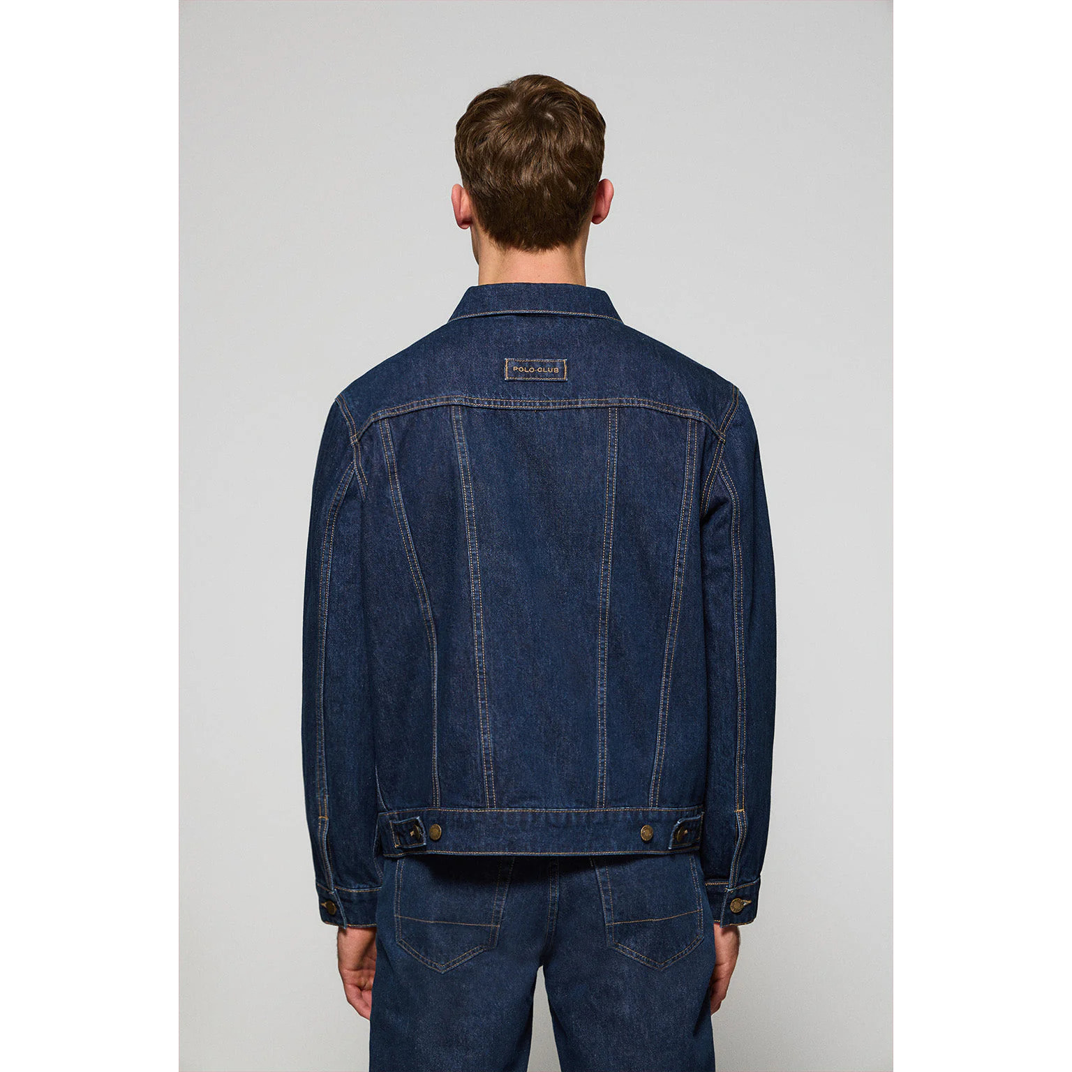 Giacca in denim Boston con logo ricamato