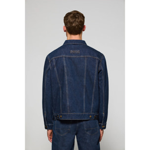 Giacca in denim Boston con logo ricamato