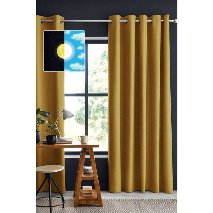Rideau uni Occultant 100%polyester