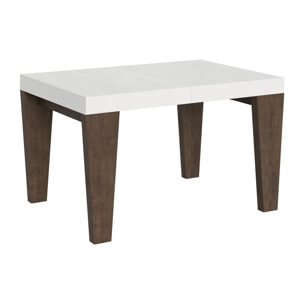 Table Spimbo Mix Extensible dessus Frêne Blanc structure Noyer 90x130 Allongée 234