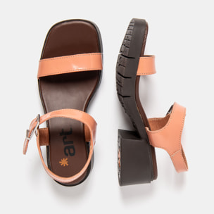 Sandalias con tacón 2060 NAPPA SHINNY FLAMINGO / VARSOVIA color Flamingo