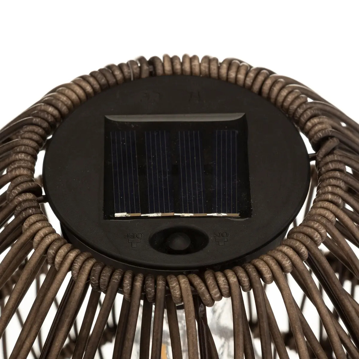 Lampe solaire "Ravi" beige H32cm
