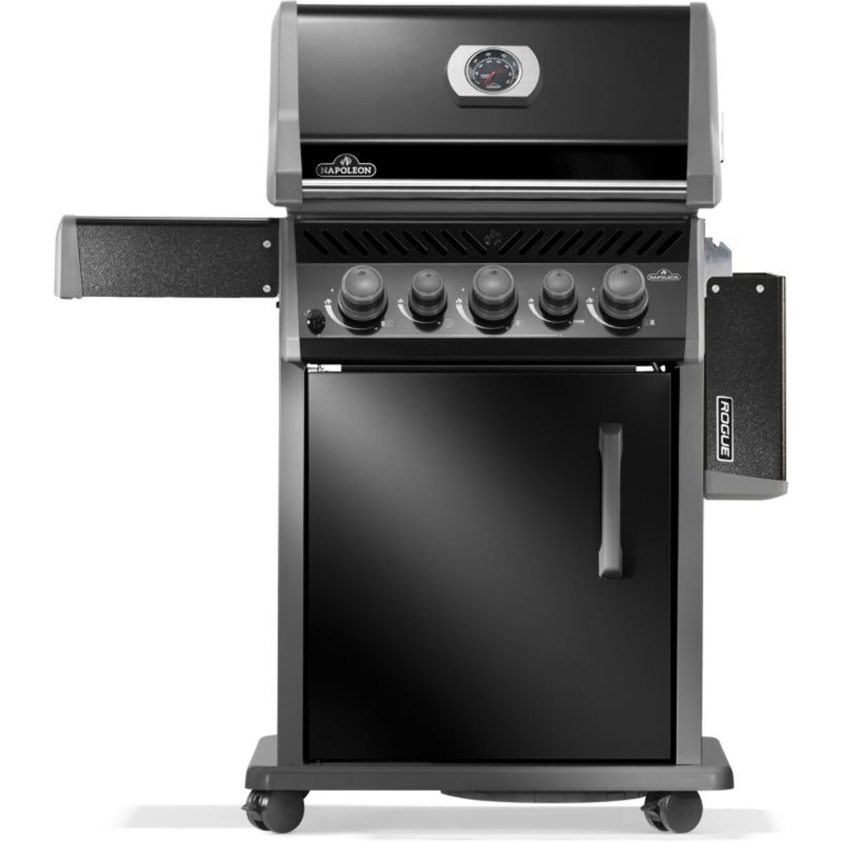 Barbecue gaz NAPOLEON Rogue  RB425RSBPK-2-FR-R noir 5 bruleurs sur chariot,  60x45 cm