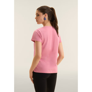 T-shirt Manica Corta con Logo FREDDY in Outline Glitter