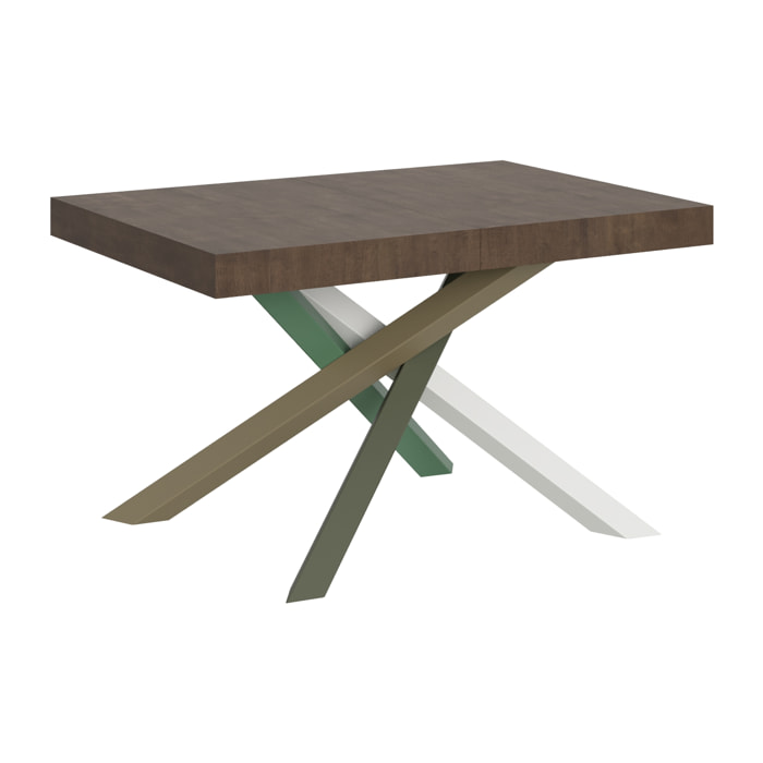 Table extensible 90x140/244 cm Volantis Noyer cadre 4/A