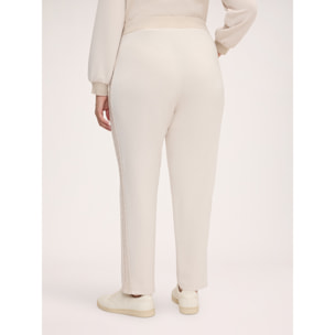 Fiorella Rubino - Jogger in misto modal con coulisse - Bianco