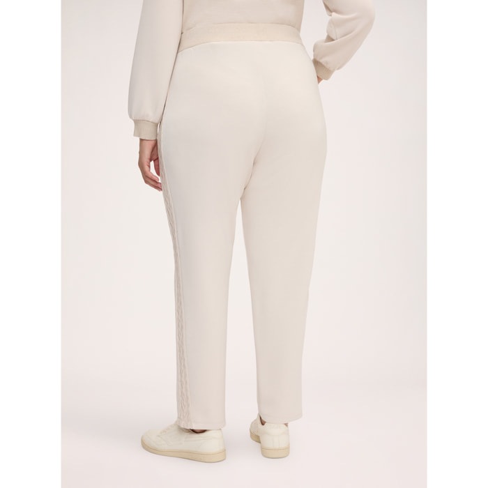 Fiorella Rubino - Jogger in misto modal con coulisse - Bianco