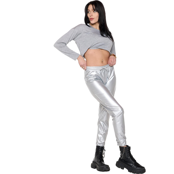 Pantalón mujer símil piel "Perla"