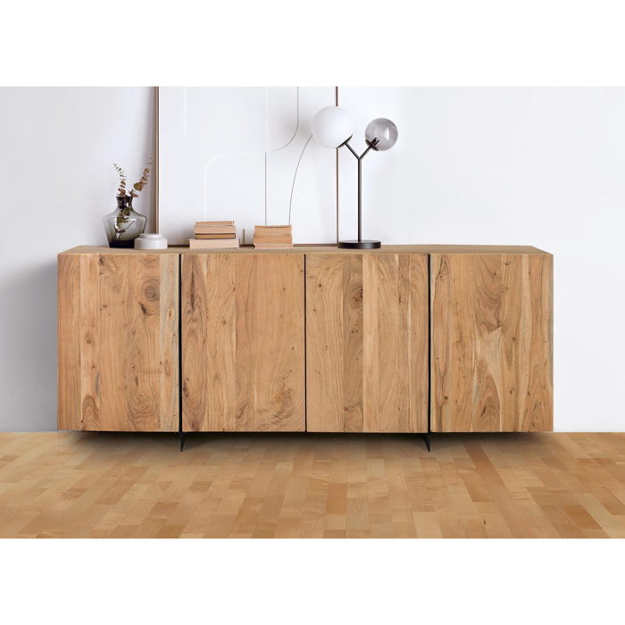 Aparador de Madera de Acacia Estilo Rústico Moderno