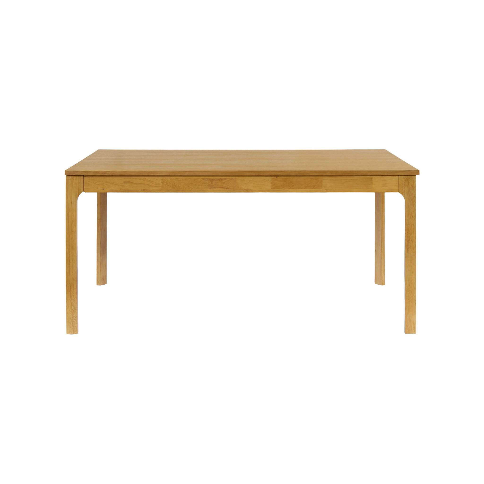 Table à manger rectangle extensible bois d'hévéa placage chêne 6-10 places FÉLICIE