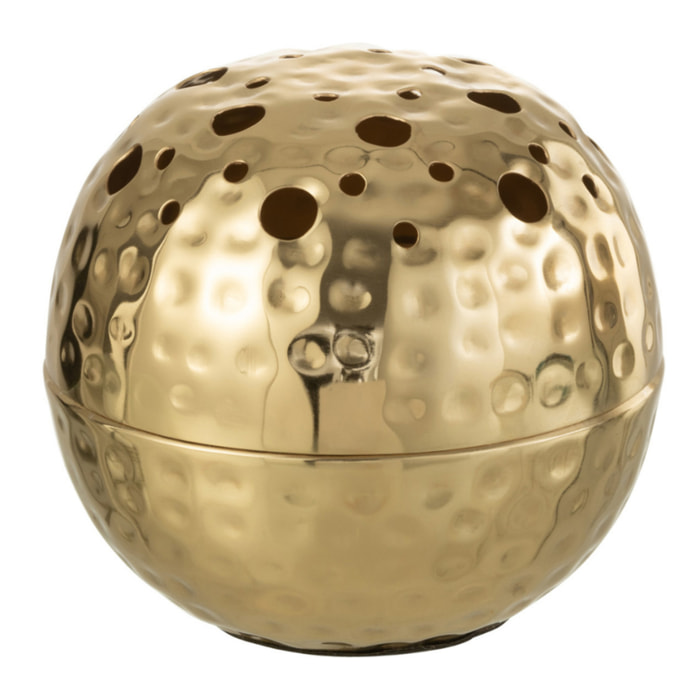 J-Line vase Boule Avec Trous - métal - or - small - Ø 15 cm