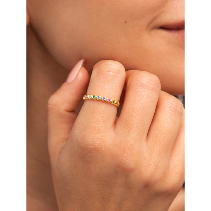 Anillo Orbit Baño Oro