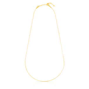 Collar Plata de Ley 925 con trama Forzatina de alargue y eslabones planos