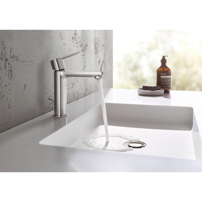 GROHE Mitigeur monocommande Lavabo Taille S finition Supersteel