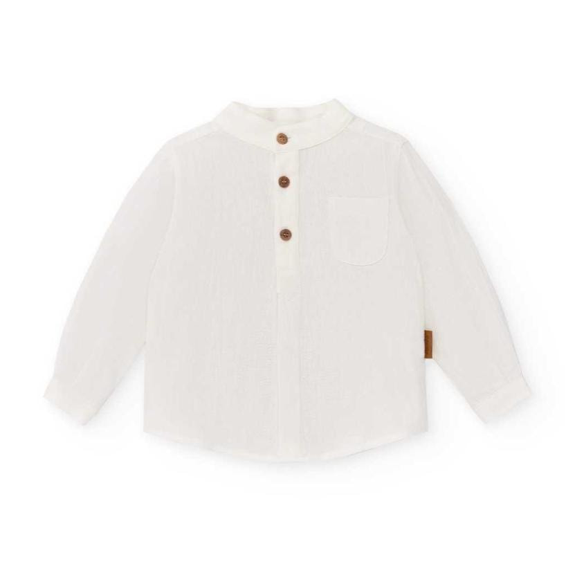 Blusa sin mangas de niño blanco Coc-47091ch