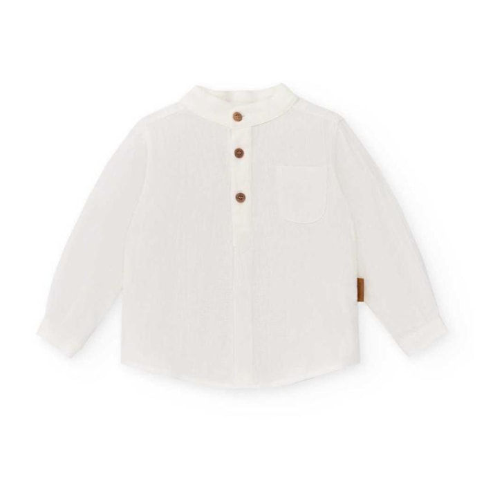 Blusa sin mangas de niño blanco Coc-47091ch